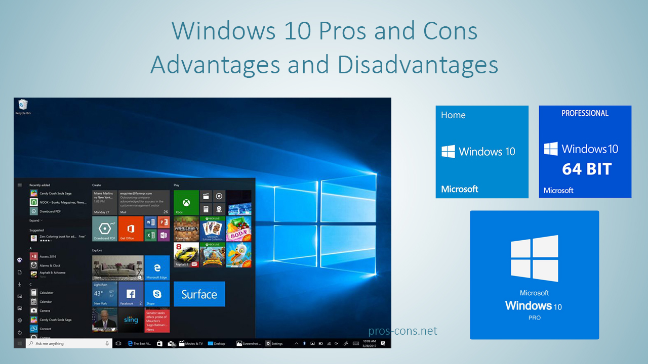 Windows 10 Pros and Cons